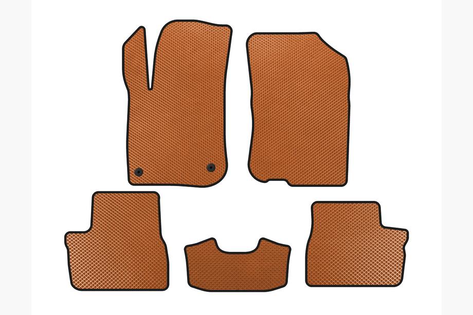 Peugeot 208 2012-2019 EVA Floor Mats (Hatchback, 5-Door, Orange) Image