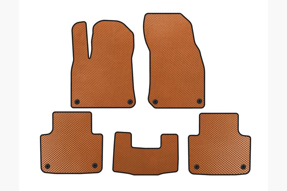 Porsche Cayenne 2018- EVA Floor Mats (Orange) Image