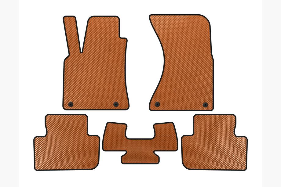Porsche Macan 2014-2024 EVA Floor Mats (2014-2018, Orange) Image