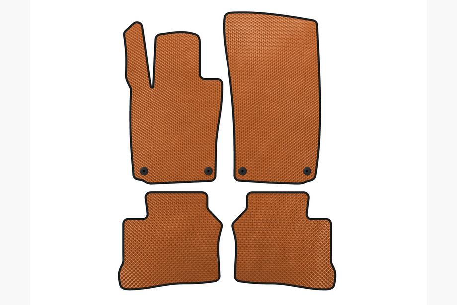 Porsche Panamera 2009-2016 EVA Floor Mats (2009-2013, Coupe, 4-Door, Orange) Image