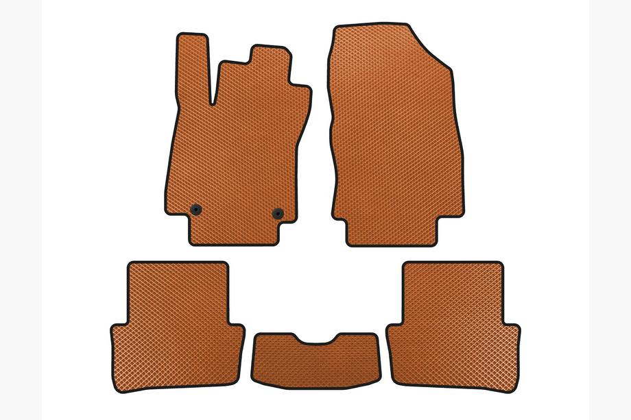 Renault Clio IV 2012-2019 EVA Floor Mats (2012-2016, HB, 5-Door, Orange) Image
