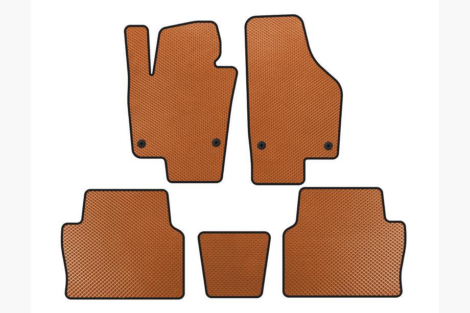 Seat Alhambra 2010- EVA Floor Mats (2 Rows, Orange) Image