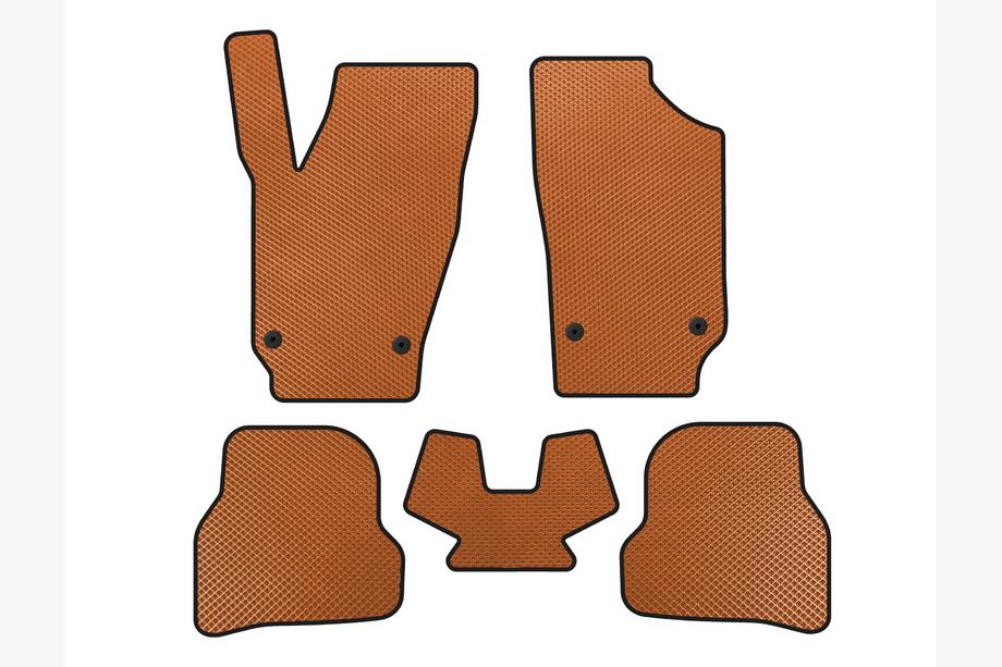 Seat Ibiza 2010-2017 EVA Floor Mats (2010-2012, HB, 5-Door, Orange) Image