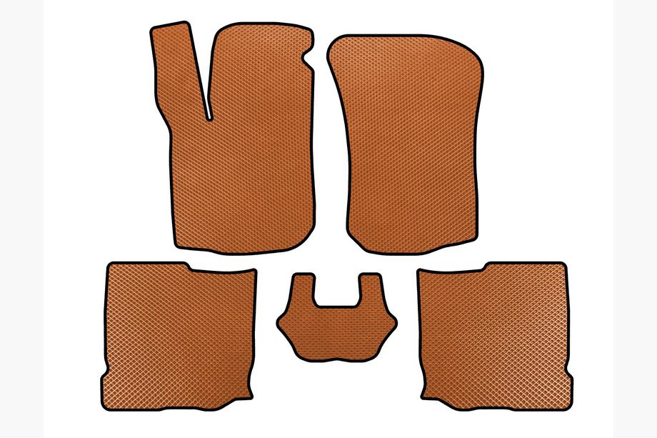 Seat Leon 1999-2005 EVA Floor Mats (Hatchback, 5-Door, Orange) Image