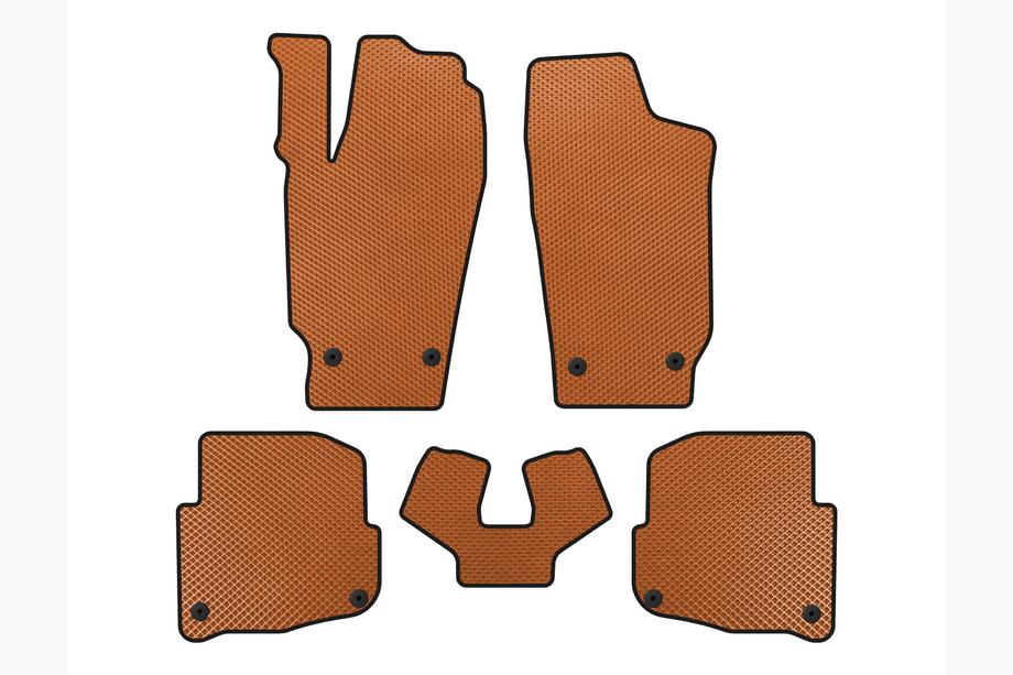 Skoda Fabia 2000-2007 EVA Floor Mats (SD, Orange) Image