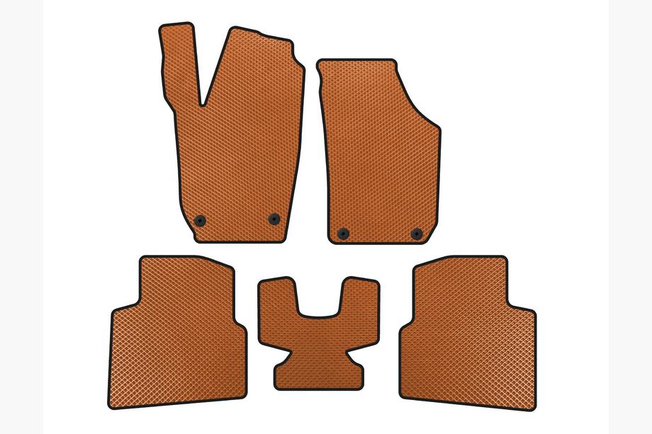 Skoda Roomster 2006-2015 EVA Floor Mats (Orange) Image