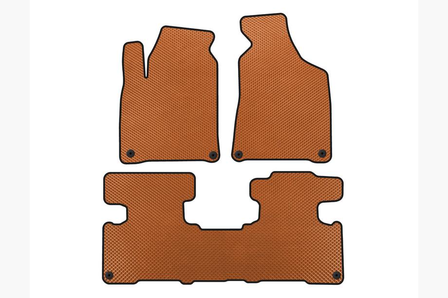 SsangYong Korando 2010-2019 EVA Floor Mats (2010-2016, Orange) Image