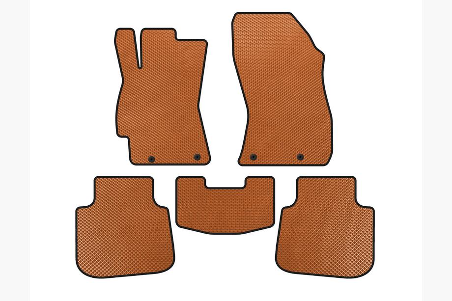 Subaru Legacy 2014-2019 EVA Floor Mats (SD, Legacy BN, Orange) Image