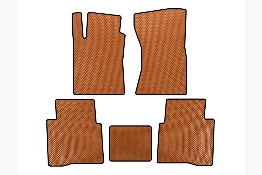 Toyota Fortuner 2006-2015 EVA Floor Mats (Orange) Image