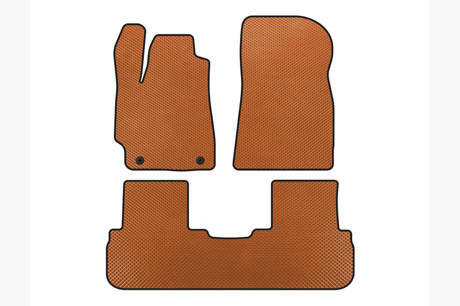 Toyota Highlander 2008-2013 EVA Floor Mats (2 Rows, Orange) Image