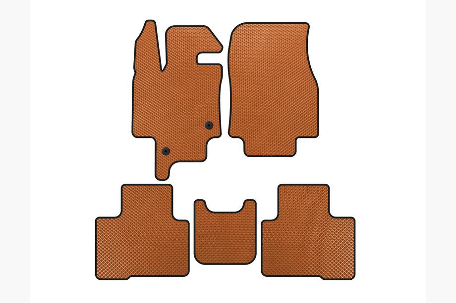 Toyota Highlander 2019- EVA Floor Mats (2 Rows, 7-Seater, Orange) Image