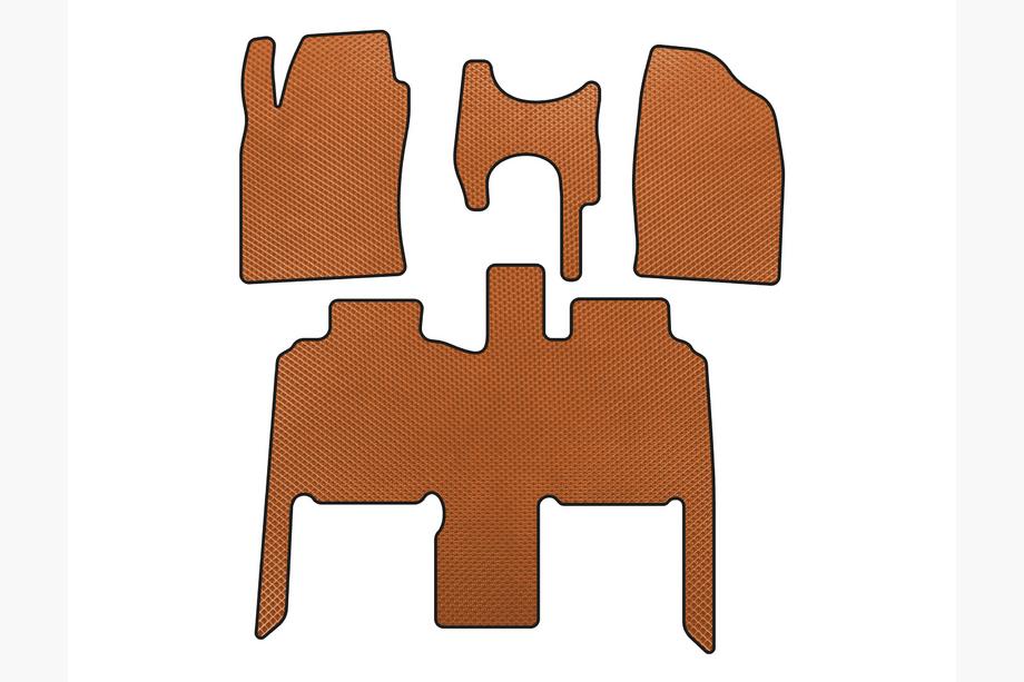 Toyota Previa 2000-2006 EVA Floor Mats (Orange) Image