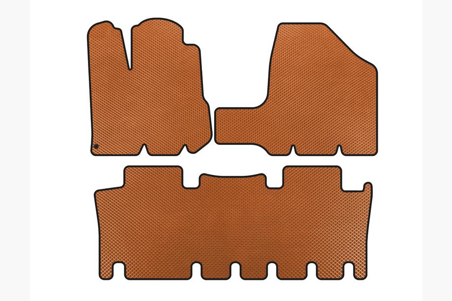 Toyota Sienna 2003-2009 EVA Floor Mats (2 Rows, Orange) Image