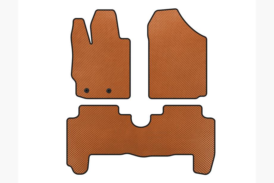Toyota Yaris 2006-2011 EVA Floor Mats (Hatchback, 5-Door, Orange) Image