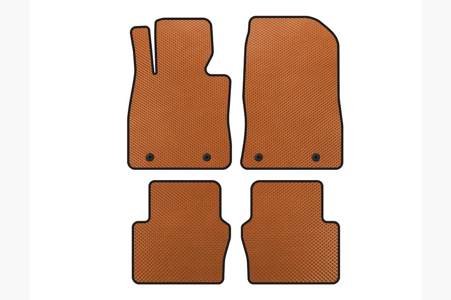 Toyota Yaris 2010-2020 EVA Floor Mats (Electro, 2017-2020, SD, Orange) Image