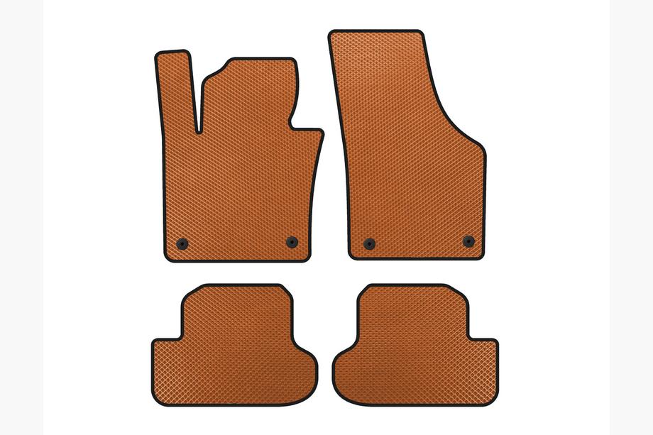 Volkswagen Beetle 2011-2015 EVA Floor Mats (HB, Orange) Image