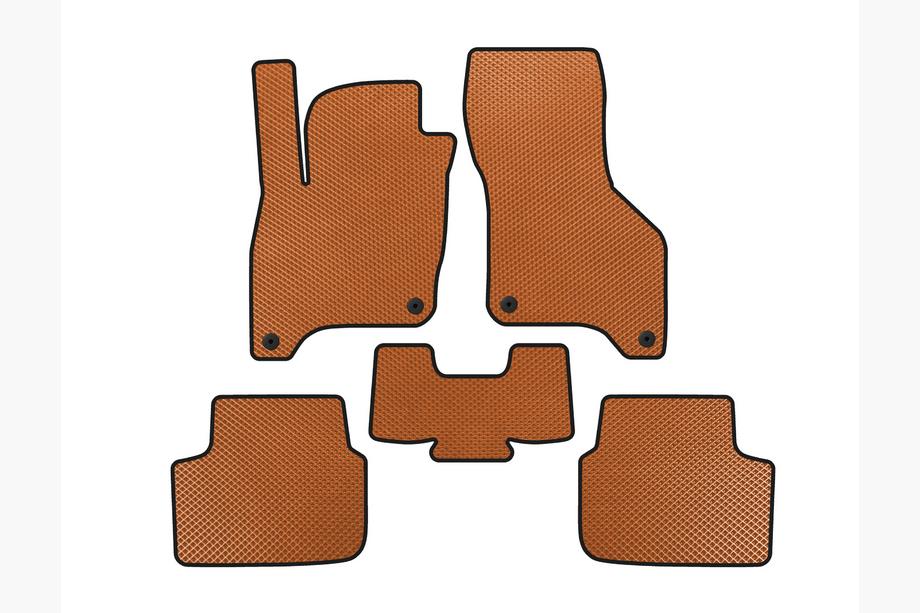 Volkswagen E-Bora 2019- EVA Floor Mats (SD, Electric, Orange) Image