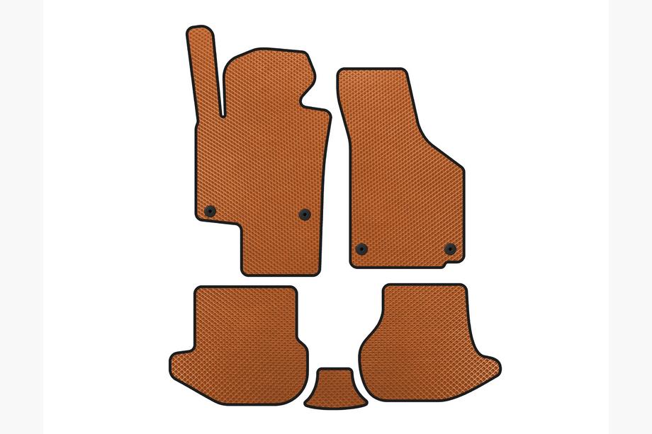 Volkswagen EOS 2006-2011 EVA Floor Mats (Orange) Image