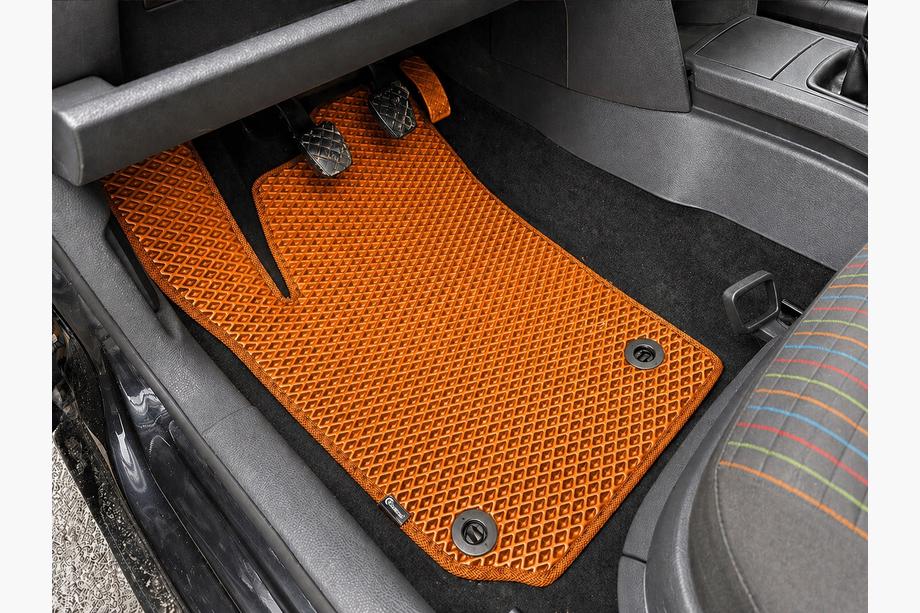 Volkswagen Polo 2001-2009 EVA Floor Mats (HB, 3/5-Door, Orange) Image