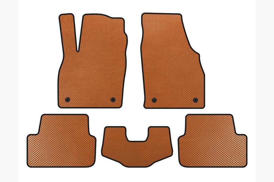 Volkswagen Polo 2017- EVA Floor Mats (HB, Orange) Photo 1