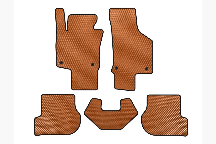 Volkswagen Scirocco 2008-2017 EVA Floor Mats (HB, 3-Door, Orange) Image