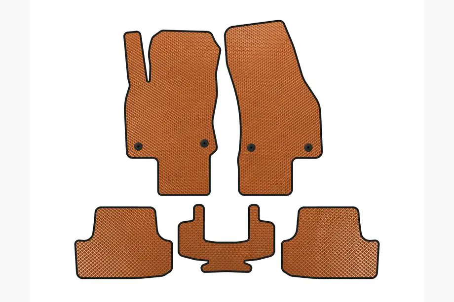Volkswagen T-Roc 2017-2025 EVA Floor Mats (5-Door, Orange) Image