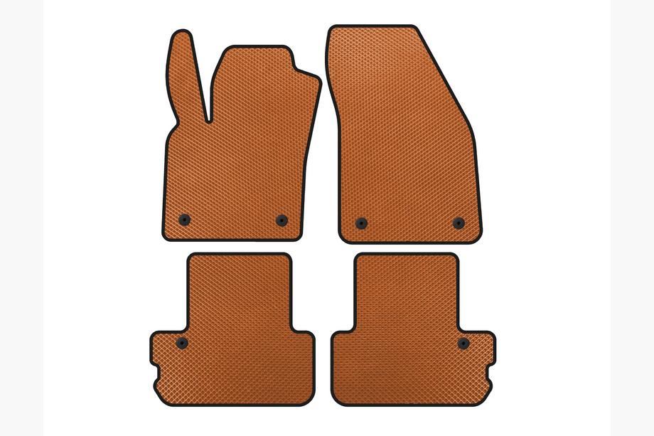 Volvo C70 2006-2010 EVA Floor Mats (Cabriolet, Orange) Image