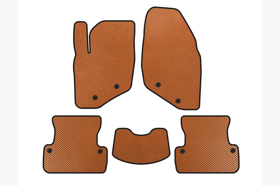 Volvo S60 2000-2009 EVA Floor Mats (SD, Orange) Image
