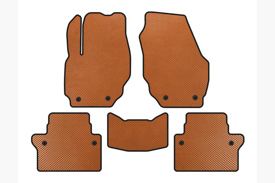 Volvo S80 2006-2016 EVA Floor Mats (Orange) Image