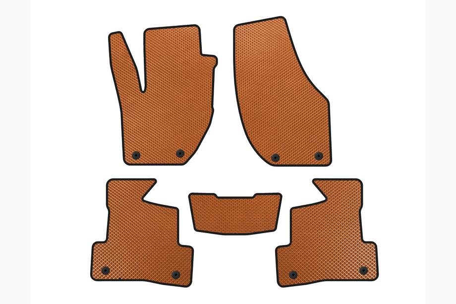 Volvo V40 2012- EVA Floor Mats (2012-2016, HB, Orange) Image