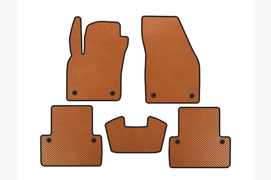 Volvo V50 2004-2012 EVA Floor Mats (2007-2012, SW, Orange) Image