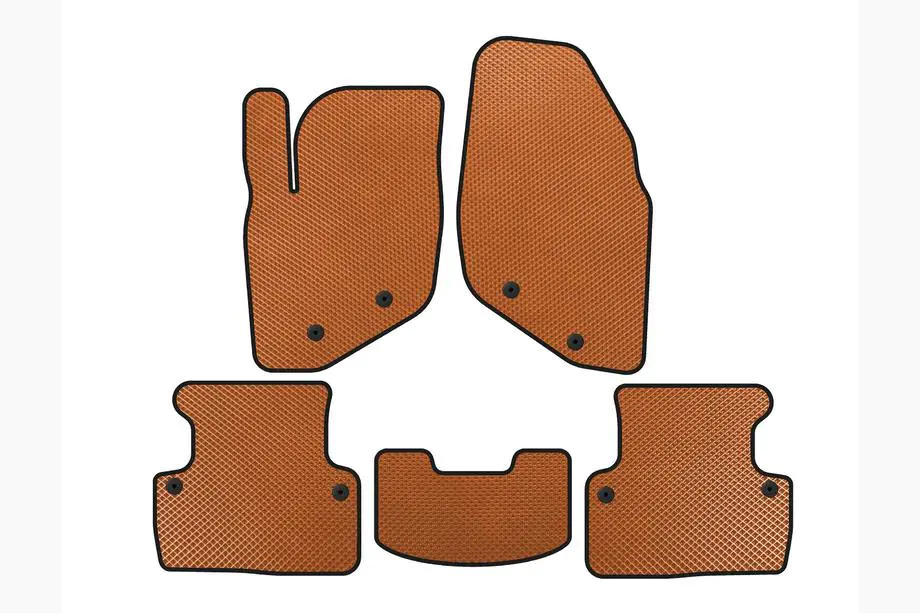Volvo V70 2000-2007 EVA Floor Mats (Orange) Image