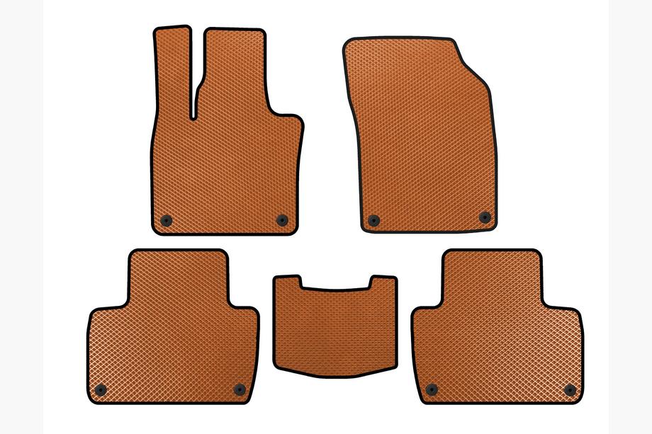 Volvo XC90 2015- EVA Floor Mats (2 Rows, Orange) Image