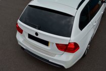 BMW 3 Series E90/E91 2005-2011 Rear bumper protector stainless steel (2006-2008, SW) photo 1