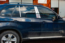 BMW X5 E70 2007-2013 Stainless Steel Door Pillar Trim photo 1