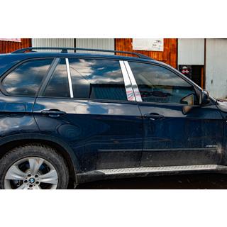 Stainless Steel Door Pillar Trim BMW X5 E70 2007-2013 photo 1