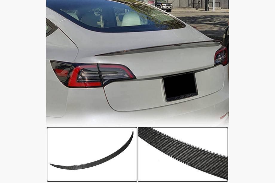 Tesla Model 3 2017- Rear Spoiler V7 (2017-2023, Carbon) Image