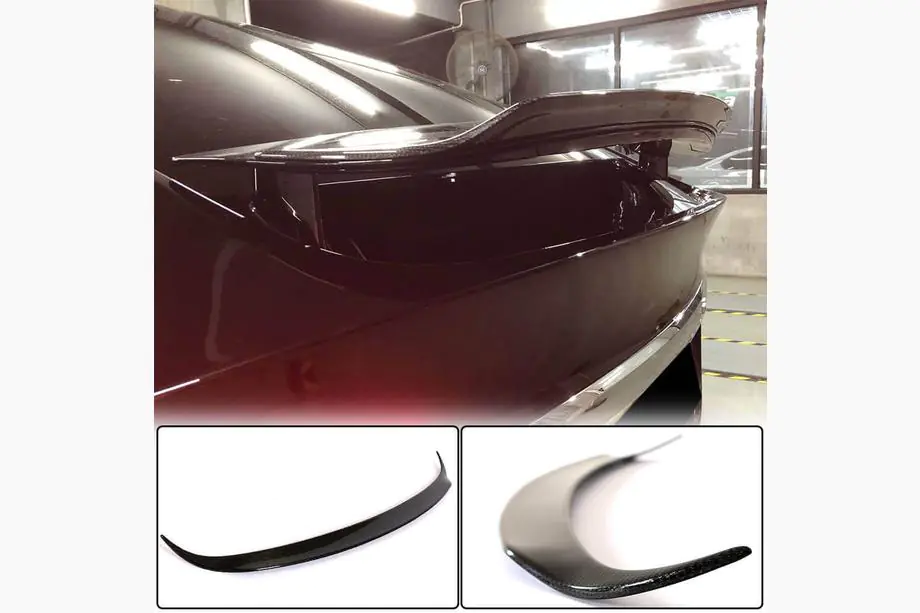 Tesla Model X 2015- Rear Spoiler V2 (2015-2025, Carbon) Image