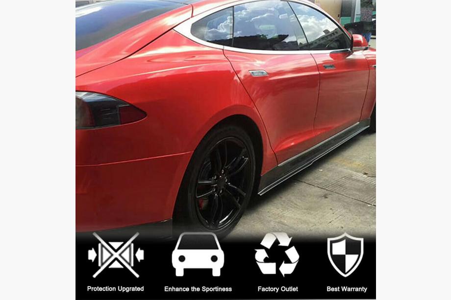Tesla Model S 2012– Door Sill Covers V1 (2014-2021, Carbon) Photo 2