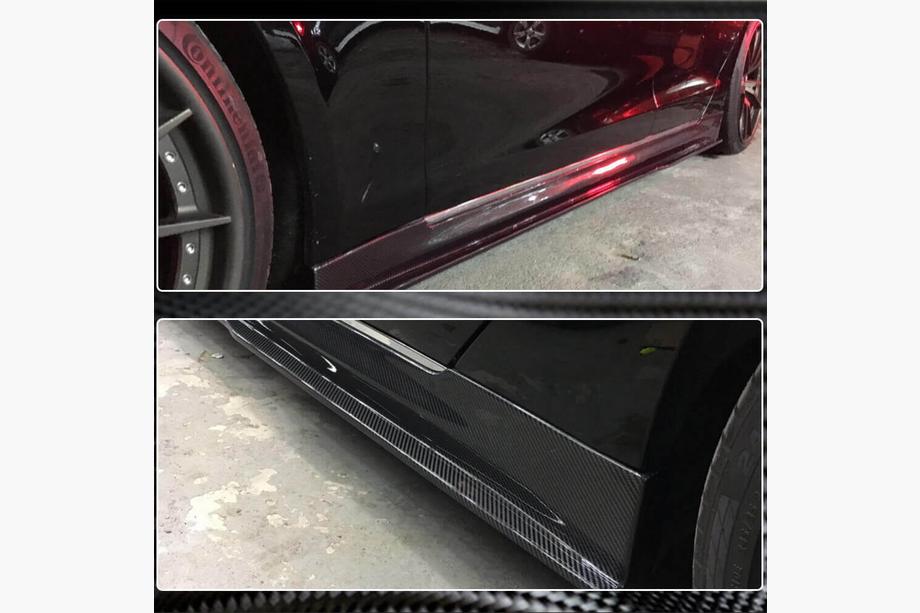 Tesla Model S 2012– Door Sill Covers V1 (2014-2021, Carbon) Photo 4