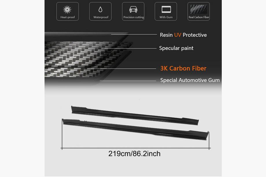Tesla Model S 2012– Door Sill Covers V1 (2014-2021, Carbon) Photo 5