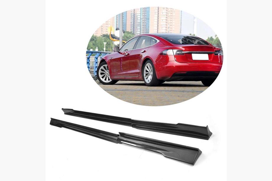 Tesla Model S 2012– Door Sill Covers V2 (2014-2021, Carbon) Image