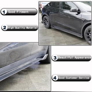 Side Skirt Covers V1 (2020-2025, Carbon) Tesla Model Y 2020- photo 3