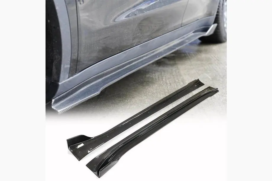 Tesla Model Y 2020- Side Skirt Covers V1 (2020-2025, Carbon) Image