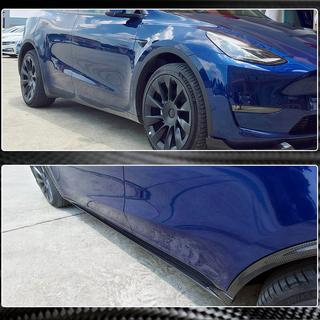 Door Sill Covers V2 (2020-2025, Carbon) Tesla Model Y 2020- photo 4