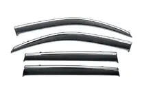 BMW 3 Series E90/E91 2005-2011 Window Deflectors with Chrome Trim Niken Luxury (for E-90, 4 pcs) photo 1