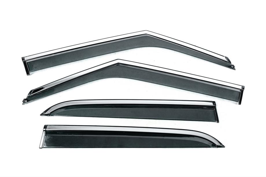 Chevrolet Blazer 2018-2023 Window Deflectors with Chrome Trim Niken Luxury (4 pcs) Image