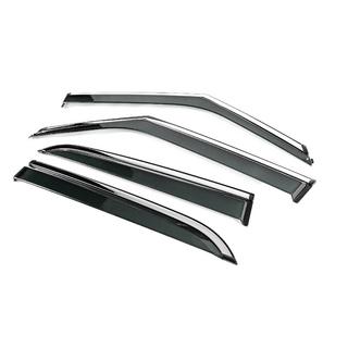 Window Deflectors with Chrome Trim Niken Luxury (4 pcs) photo 2