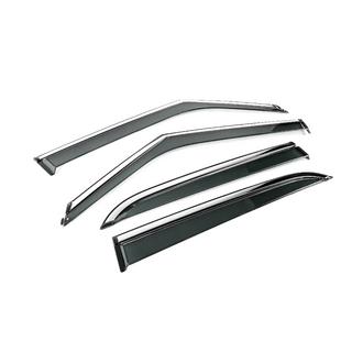 Window Deflectors with Chrome Trim Niken Luxury (4 pcs) photo 3