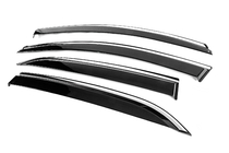 Chevrolet Equinox 2018-2025 Window Deflectors with Chrome Trim Niken Luxury (4 pcs) photo 2